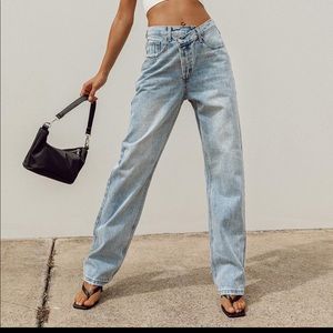 princess polly holly asymmetric jeans